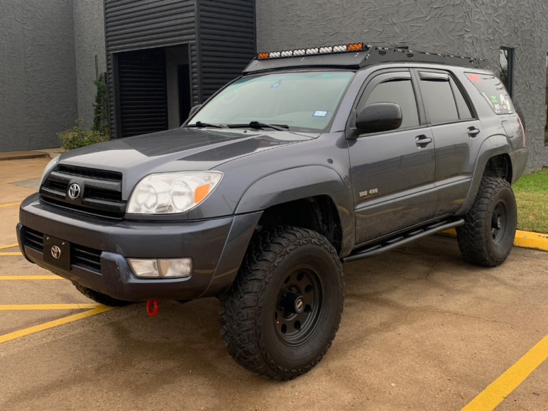 Toyota 4Runner Rock Sliders - Cali Raised LED - No Kick Out - Powder Coat - `03-`09 Toyota 4Runner Rock Sliders - Cali Raised LED - No Kick Out - Powder Coat - `03-`09